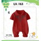 LK Red Patterned Romper