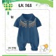 LK Blue Round Patterned Romper