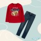 Red Little Champ Set Jeans