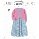 2in1 LR Pink Blue Rainbow Gamis+Cardigan