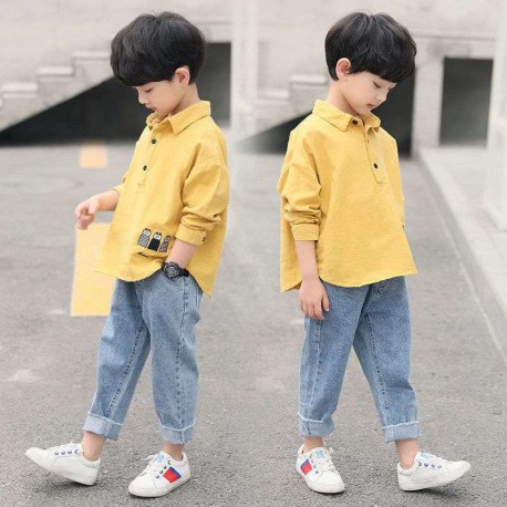 Yellow Shirt Set Jeans