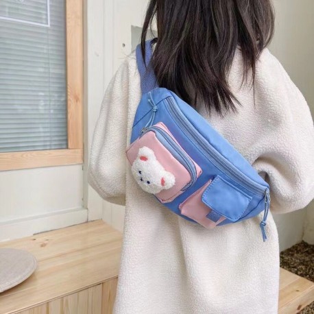 Blue Pink Bear WaistBag