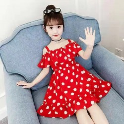 Red Polkadot Sabrina Dress