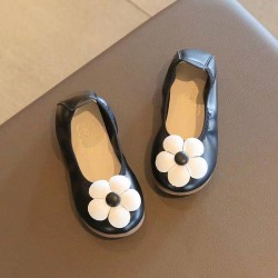 White Flowers Flat Shoes