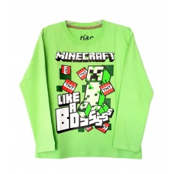 Green Minecraft LS Tee