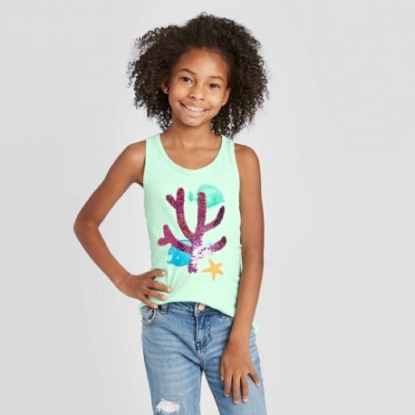 Cat & Jack Under the Sea Flip Sequins Tank Top