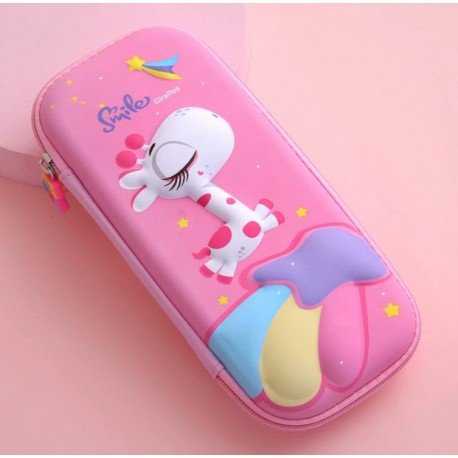 Pink Giraffe 3D Pencil Case