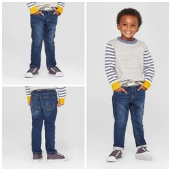 Cat & Jack Blue Grey Denim Pull On Pants