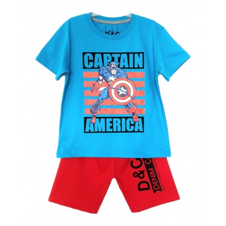 Blue Red Captain America