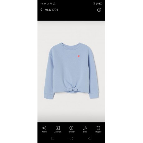 H&M Blue Heart Sweater