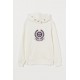 H&M White NYC Hoodie Sweater
