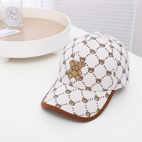 White Bear Patterned Hat