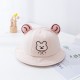 Cream Bear Ear Hat