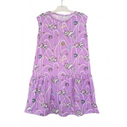 Purple Marie Cat Sleeveless Dress