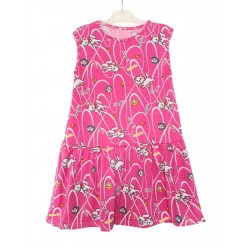 Fucshia Marie Cat Sleeveless Dress