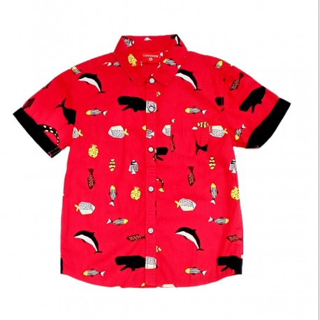 Cool Kids Red Ocean Fish Shirt