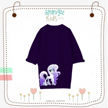 Dark Purple White Unicorn Dress