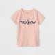 Cat n Jack Peach Rainbow Flip Sequins T-Shirt