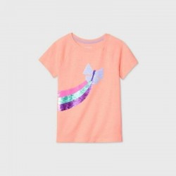 Cat n Jack Rainbow Butterfly Flip Sequins T-Shirt