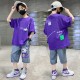 Purple Cool Alphabet Set Jeans