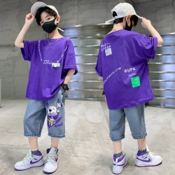 Purple Cool Alphabet Set Jeans