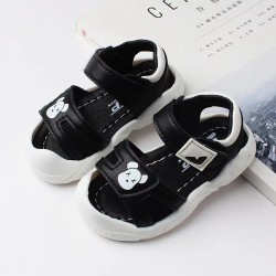 Black White Bear Sandals