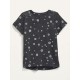 OldNavy Charcoal Flowers T-shirt