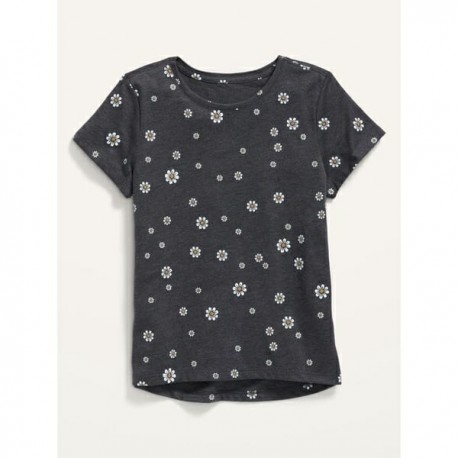 OldNavy Charcoal Flowers T-shirt