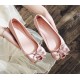 Pink Ribbon Jelly Flat Shoes