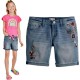 SO Gems Flowers Embroidery Denim HotPants