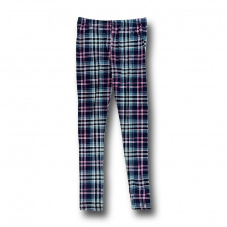 H&M Blue Pink Plaid Leggings