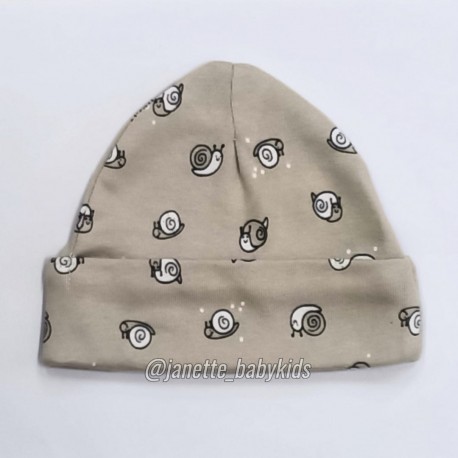 Beige Snail Baby Beanie Hat
