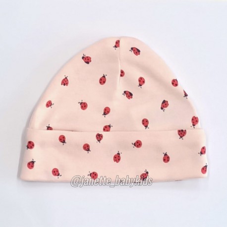 Pink LadyBug Baby Beanie Hat