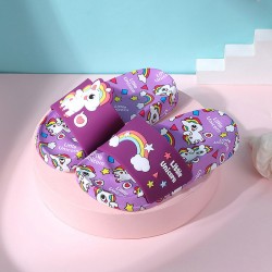 Purple Rainbow Unicorn Slippers
