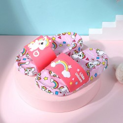 Pink Rainbow Unicorn Slippers