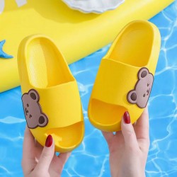 Yellow Side Bear Slippers