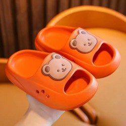 Orange Smile Bear Slippers