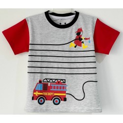 Grey Red Fire Dept