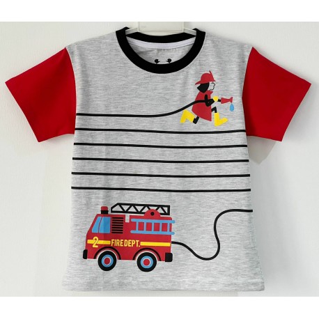 Grey Red Fire Dept