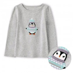Gymboree Grey Penguin LS Top
