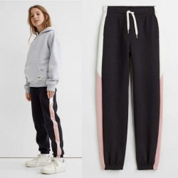 H&M Black White Side Jogger Pants
