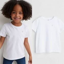 H&M White Heart T-shirt