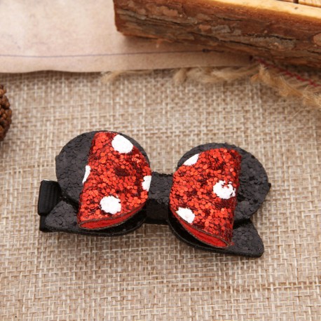 Minnie Mouse Ribbon Glittery Hairclip