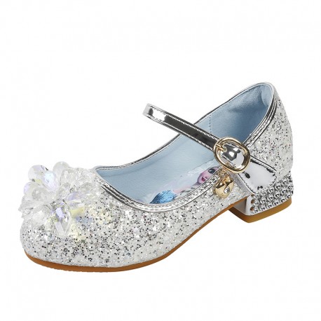 Silver Frozen Princess Glittery Sparkle Shoes