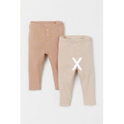 H&M Light Brown Ribbed Leggings