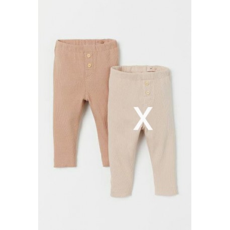 H&M Light Brown Ribbed Leggings