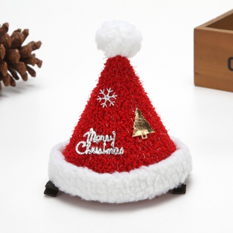 Merry Christmas Santa's Hat Hairclips (1pcs)