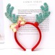Green Sequin Gold One Ribbon Antlers Headband