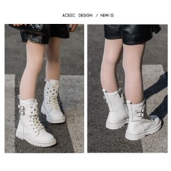 White Leather Classy Boots