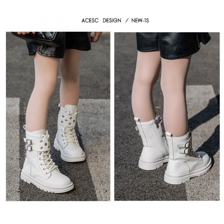 White Leather Classy Boots